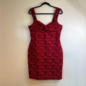 Candies Elegant Red Floral Dress